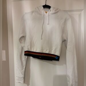 Aviator Nation white cropped hoody, size XS